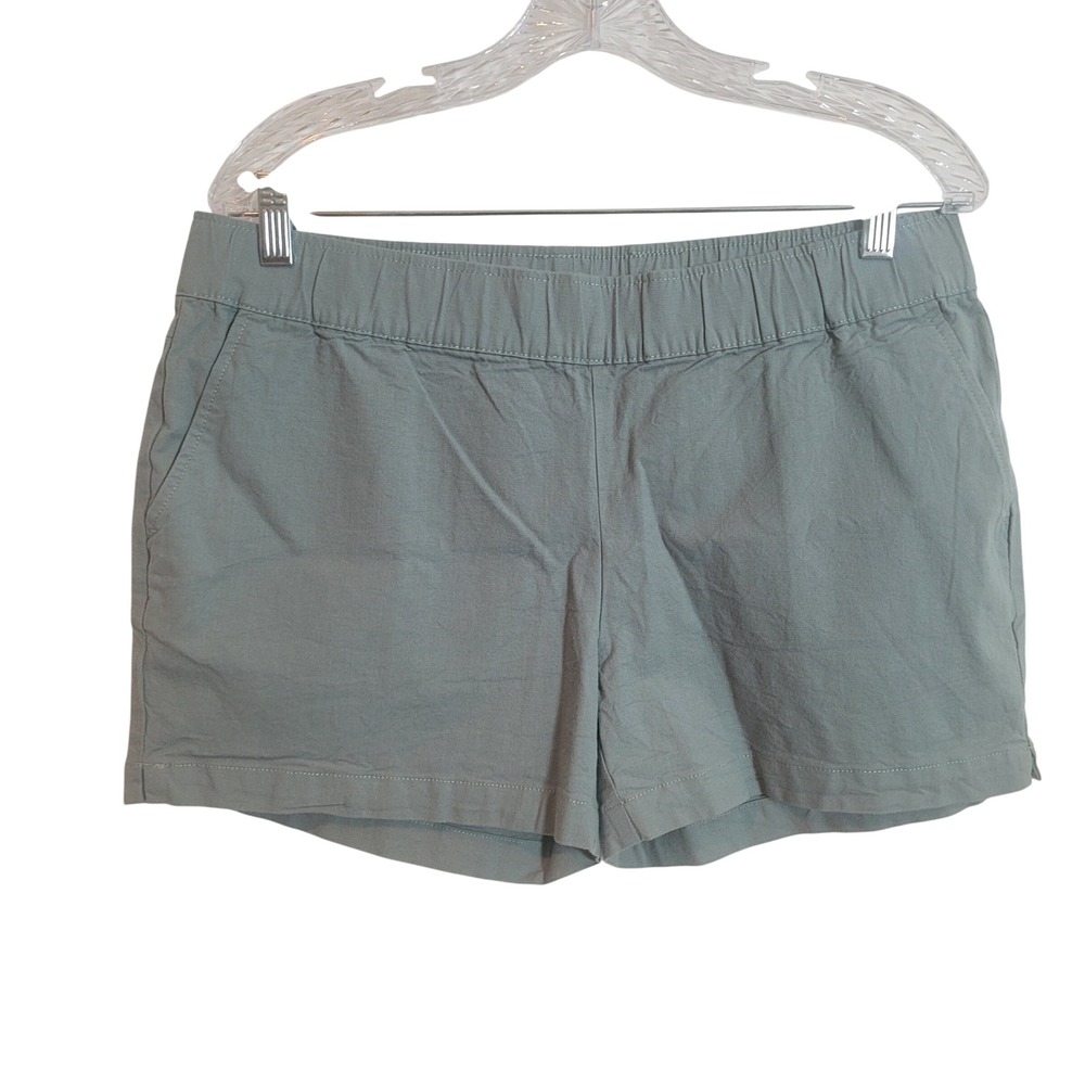 Free Fly Women Sage Green Bamboo Pull On Shorts Medium Hiking Outdoor Activewear
